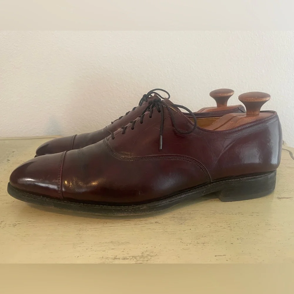 ALLEN EDMONDS Park Avenue Leather Cap Toe Oxford Dress Shoe in  Cordovan‎ 11.5 C